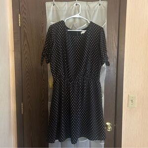 Nine Britton Black and White Polka Dot Mini Dress